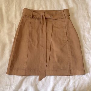 Banana Republic Utility Mini Skirt, Size 4, Afternoon Latte Beige